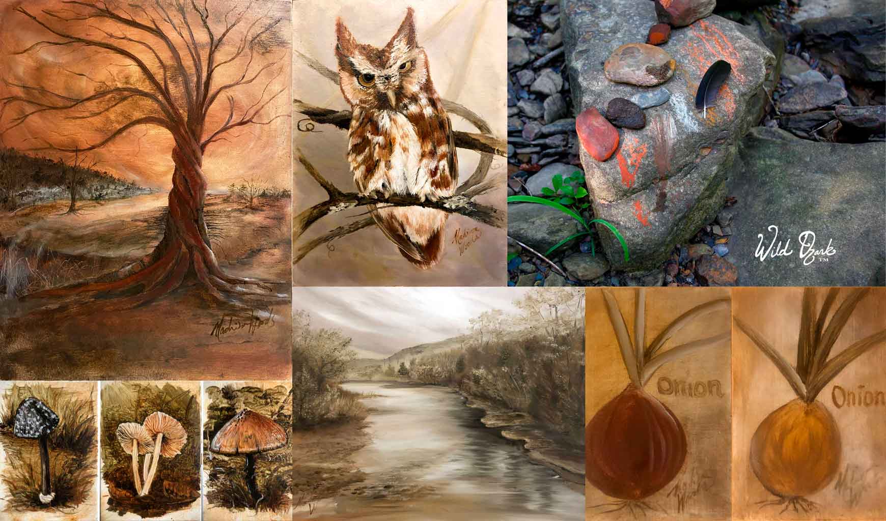 Nature and biodiversity reigns supreme at Wild Ozark, and an earthy palette is perfect for capturing it in a painting.